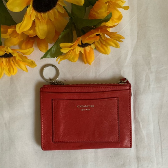 Coach Handbags - Coach Fiesta Red Card Case/Change/Key Pouch/Wallet